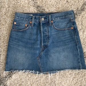 Levi’s High Rise Button Fly Skirt